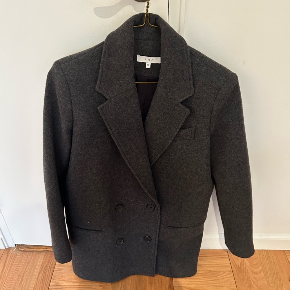 IRO Charcoal Wool Blazer